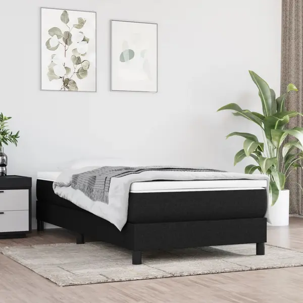 Gossi saltea de pat cu arcuri, negru, 100x200x20 cm, textil