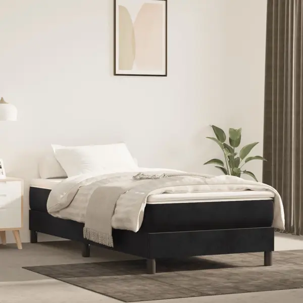 Gossi saltea de pat cu arcuri, negru, 120x190x20 cm, textil