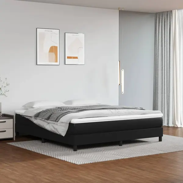 Gossi saltea de pat cu arcuri, negru, 180x200x20 cm, piele ecologica