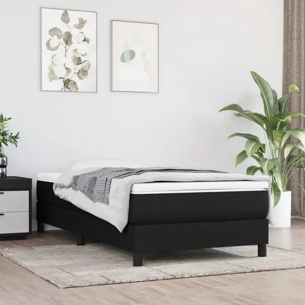 Gossi saltea de pat cu arcuri, negru, 80x200x20 cm, textil