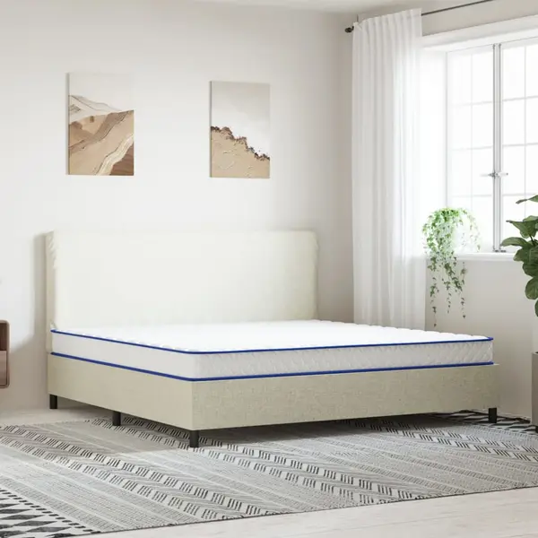 Gossi saltea din spuma cu memorie, alb, 200x200x17 cm
