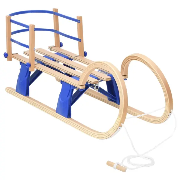 Gossi sanie pliabila cu spatar, 110 cm, placaj