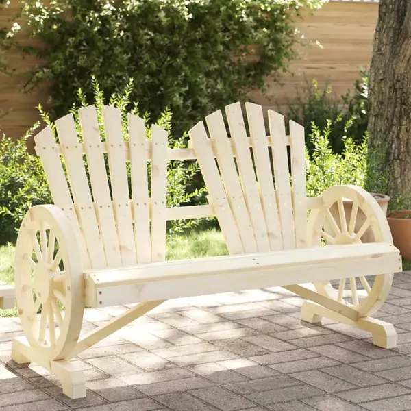 Gossi scaun adirondack de gradina, 2 locuri, lemn masiv de brad