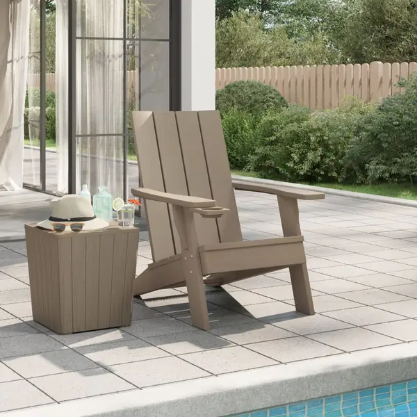 Gossi scaun adirondack, maro deschis, 75x88,5x89,5 cm, polipropilena