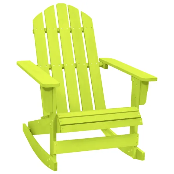 Gossi scaun balansoar de gradina adirondack, verde, lemn masiv brad