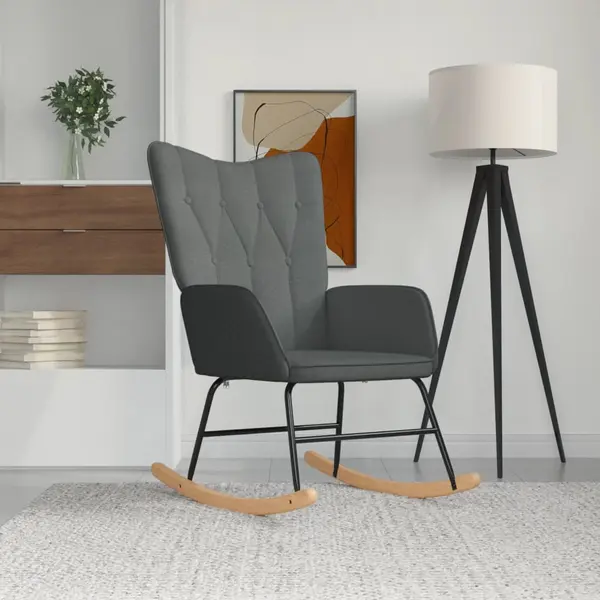 Gossi scaun balansoar, gri inchis, material textil