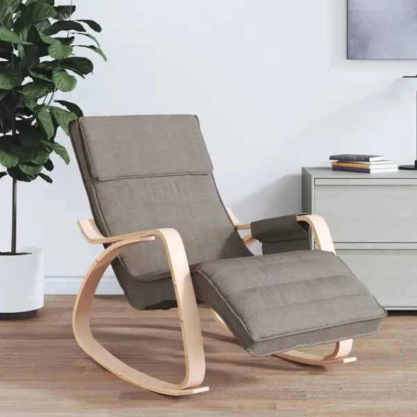 Gossi scaun balansoar, gri taupe, material textil