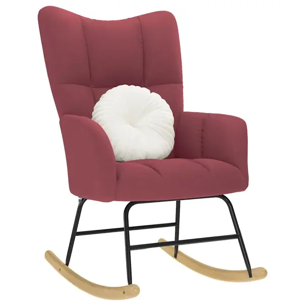 Gossi scaun balansoar, rosu vin, material textil