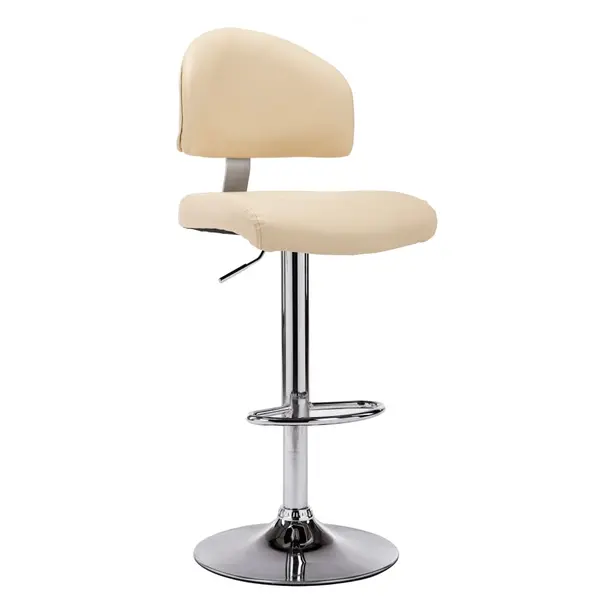 Gossi scaun de bar, crem, piele ecologica