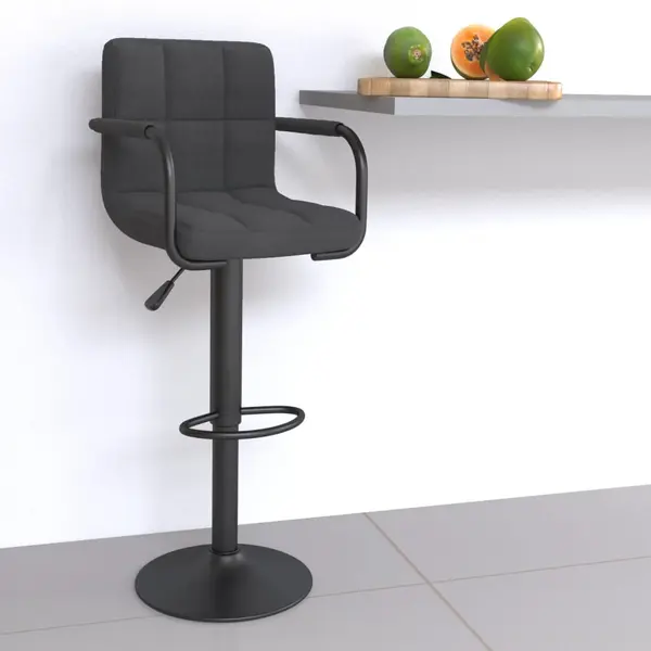 Gossi scaun de bar, gri inchis, material textil