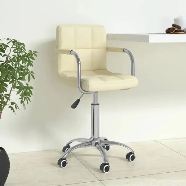 Gossi scaun de birou pivotant, crem, material textil