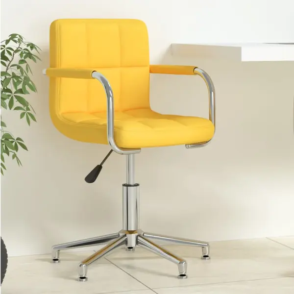 Gossi scaun de birou pivotant, galben mustar, material textil