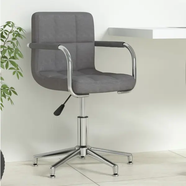 Gossi scaun de birou pivotant, gri inchis, material textil