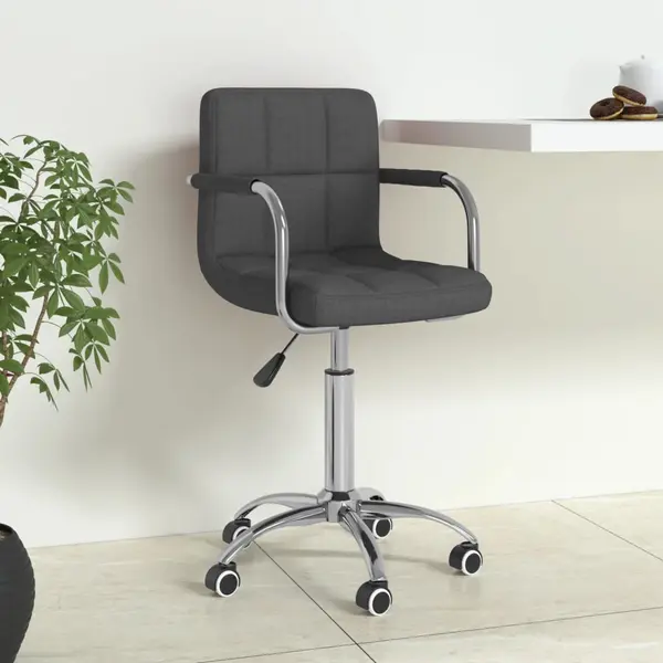 Gossi scaun de birou pivotant, gri inchis, material textil