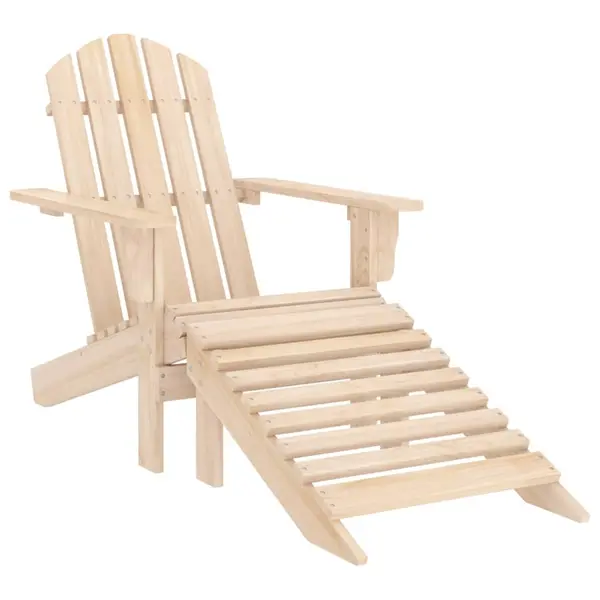 Gossi scaun de gradina adirondack cu lemn masiv de brad ottoman