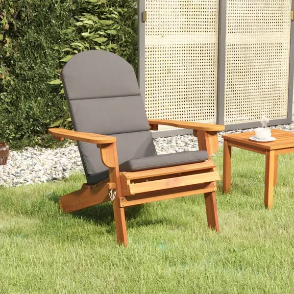 Gossi scaun de gradina adirondack cu perne, lemn masiv acacia