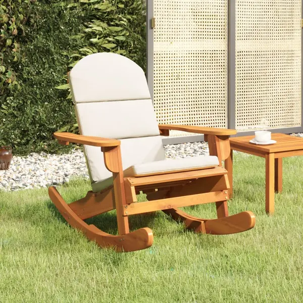Gossi scaun de gradina adirondack cu perne, lemn masiv acacia