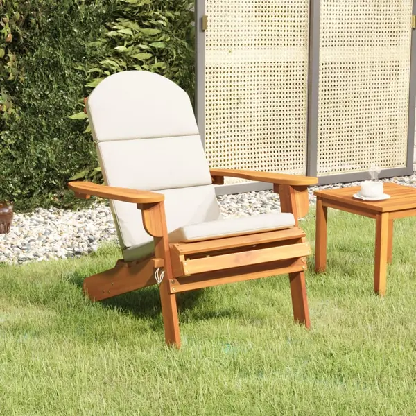 Gossi scaun de gradina adirondack cu perne, lemn masiv acacia