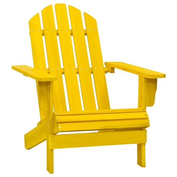 Gossi scaun de gradina adirondack, galben, lemn masiv de brad