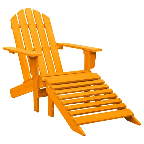Gossi scaun de gradina adirondack otoman portocaliu lemn masiv brad