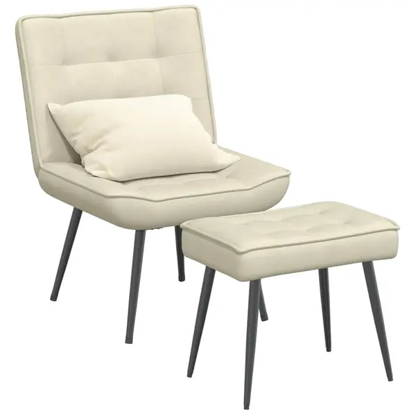 Gossi scaun de relaxare cu scaun catifea crem