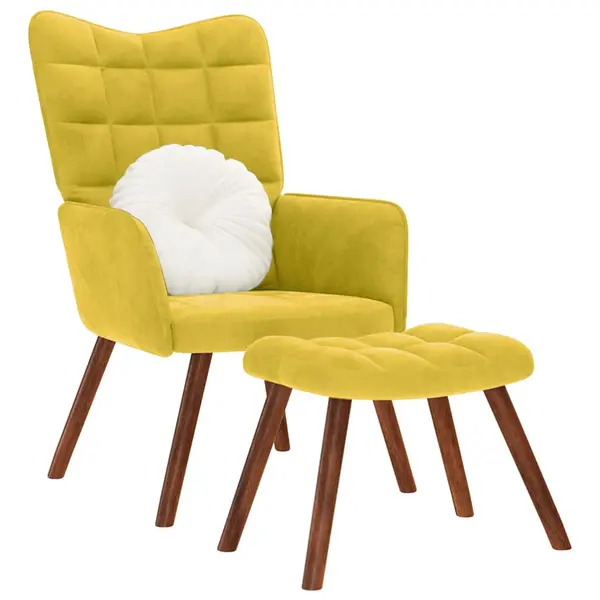 Gossi scaun de relaxare cu scaun catifea galbena