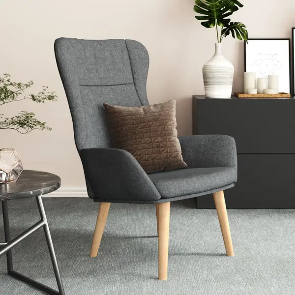 Gossi scaun de relaxare, gri inchis, material textil