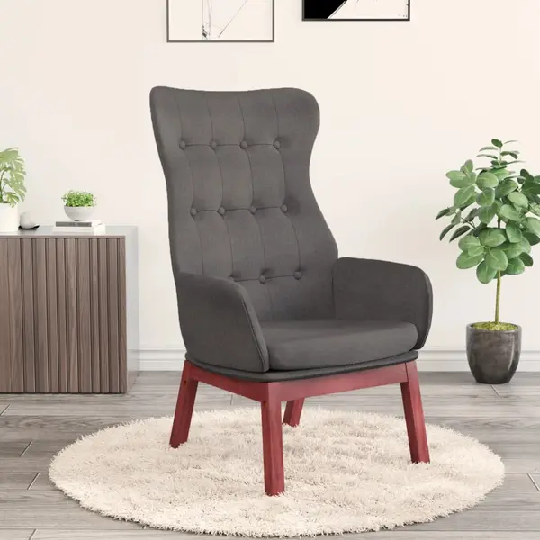 Gossi scaun de relaxare, gri inchis, material textil