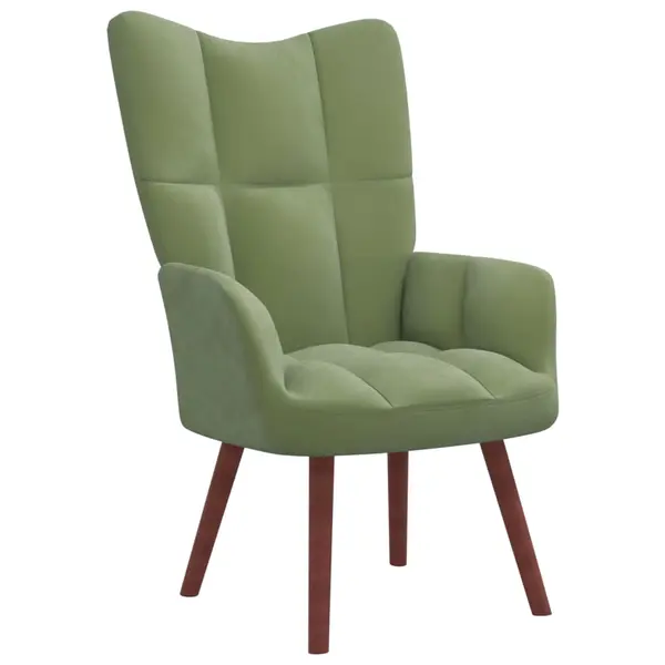 Gossi scaun de relaxare, verde deschis, catifea