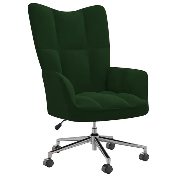 Gossi scaun de relaxare, verde inchis, catifea