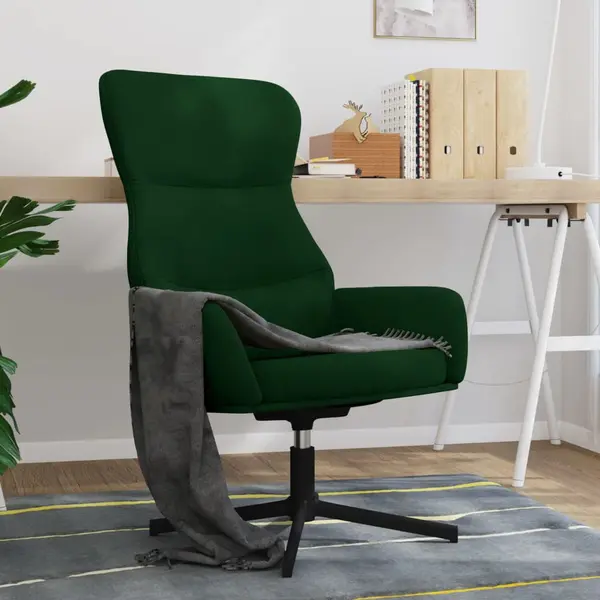 Gossi scaun de relaxare, verde inchis, catifea