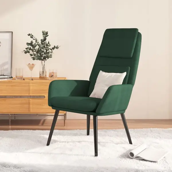 Gossi scaun de relaxare, verde inchis, material textil