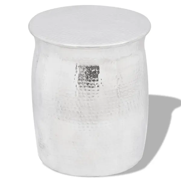 Gossi scaun/masa laterala din aluminiu batut la ciocan, argintiu