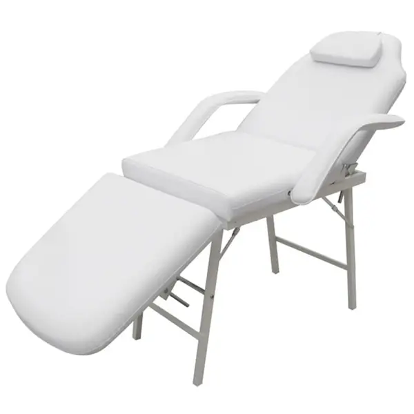 Gossi scaun tratament facial, piele artificiala, 185x78x76 cm, alb