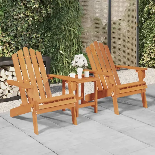 Gossi scaune adirondack de gradina, 2 buc., lemn masiv de acacia