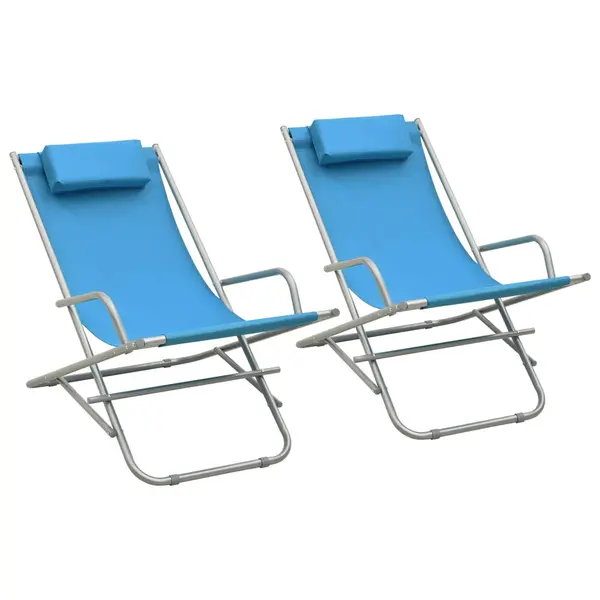 Gossi scaune balansoar, 2 buc., albastru, otel
