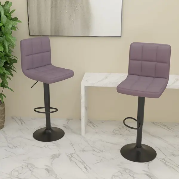 Gossi scaune de bar, 2 buc., gri taupe, material textil