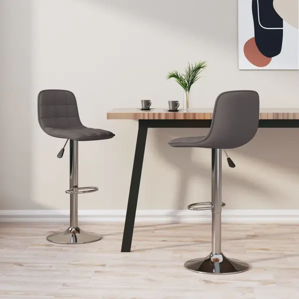 Gossi scaune de bar, 2 buc., gri taupe, material textil