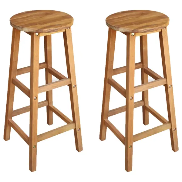 Gossi scaune de bar, 2 buc., lemn masiv de acacia