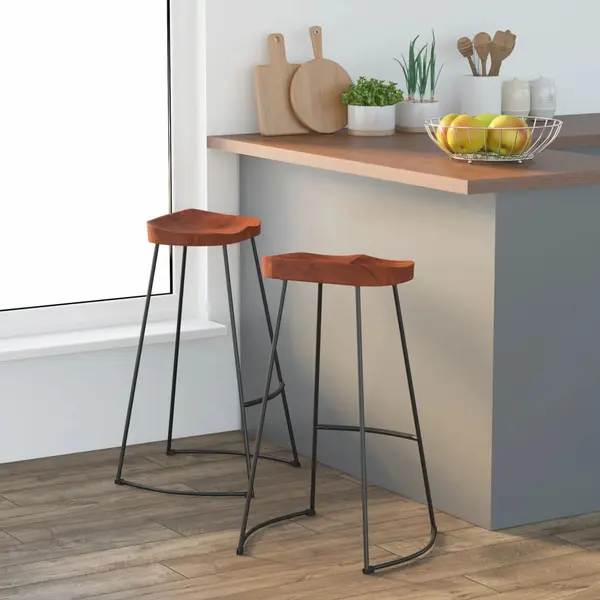Gossi scaune de bar gavin 2 buc. 50x40x78 cm lemn masiv de mango