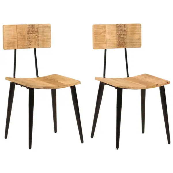 Gossi scaune de bucatarie, 2 buc., 44x40x80 cm, lemn masiv mango
