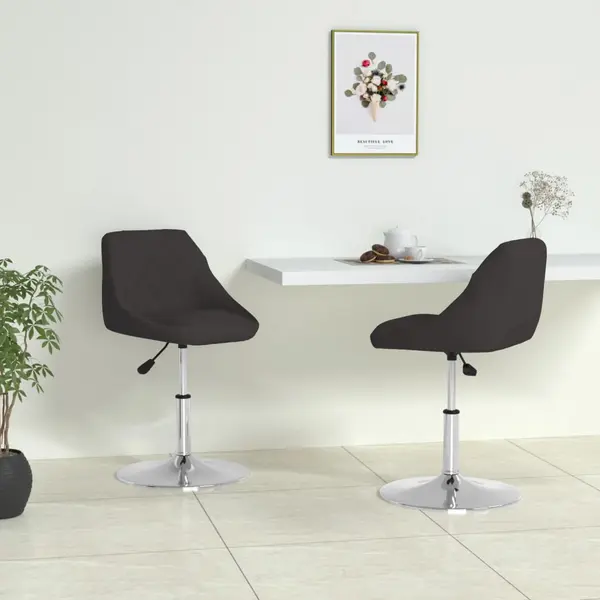 Gossi scaune de bucatarie, 2 buc., negru, piele ecologica