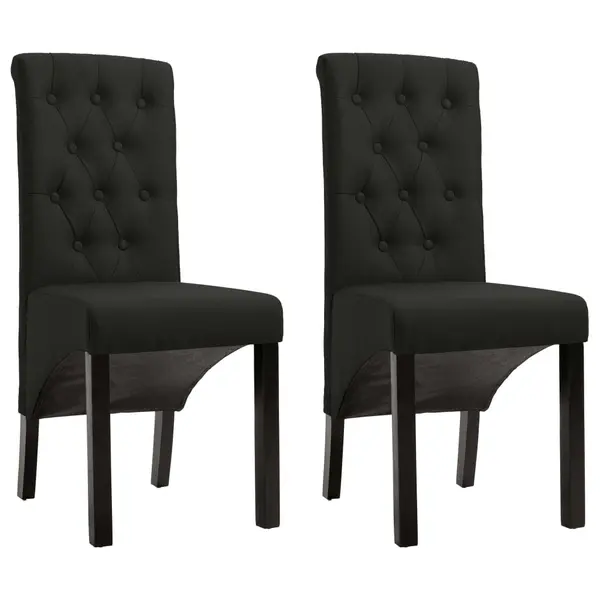 Gossi scaune de bucatarie, 2 buc. negru, textil