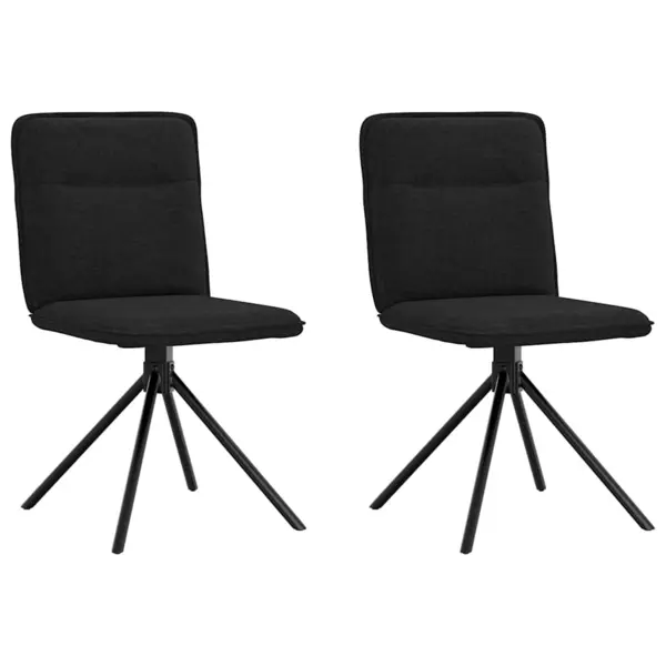 Gossi scaune de bucatarie, 2 buc. negru, textil