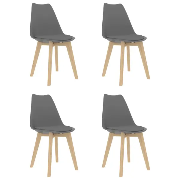 Gossi scaune de bucatarie, 4 buc., gri, plastic