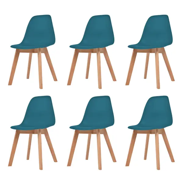 Gossi scaune de bucatarie, 6 buc., turcoaz, plastic