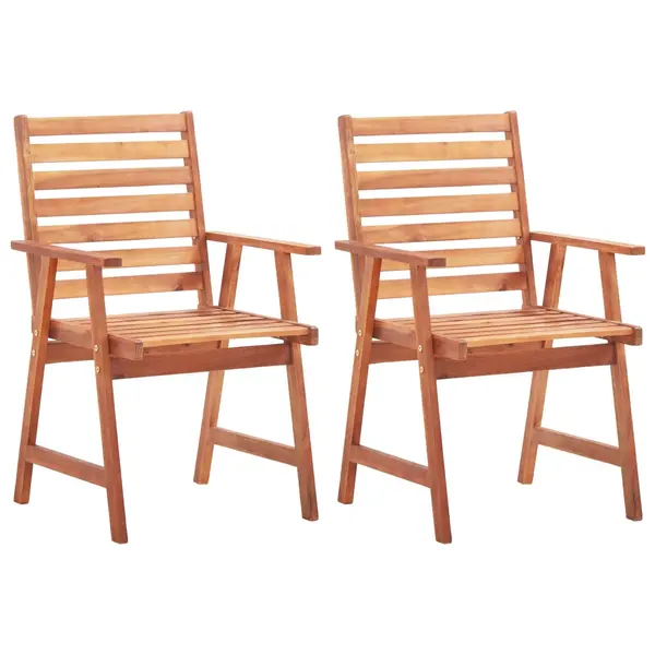 Gossi scaune de exterior, 2 buc., lemn masiv de acacia