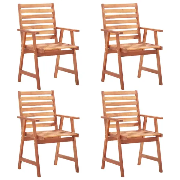 Gossi scaune de exterior, 4 buc., lemn masiv de acacia