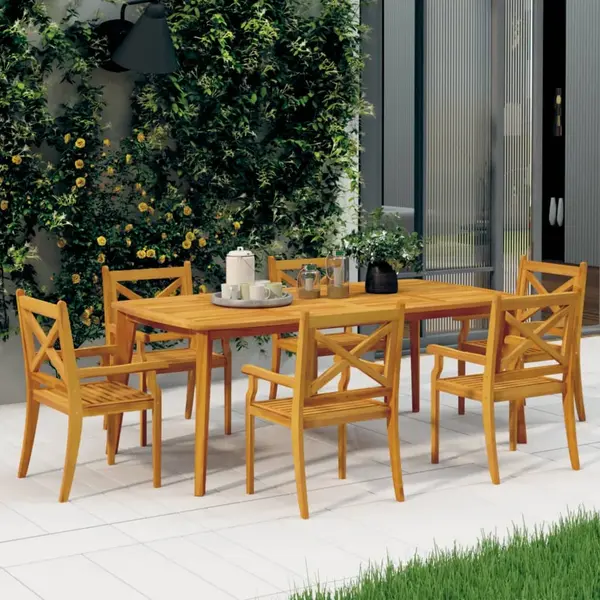 Gossi scaune de exterior, 6 buc., lemn masiv de acacia
