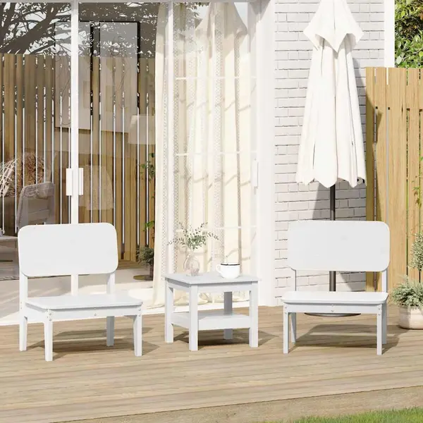Gossi scaune de gradina, 2 buc., alb, 60x52,5x72 cm, lemn masiv pin